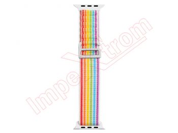 Correa de nylon multicolor para reloj inteligente Apple Watch Ultra 49mm, A2684